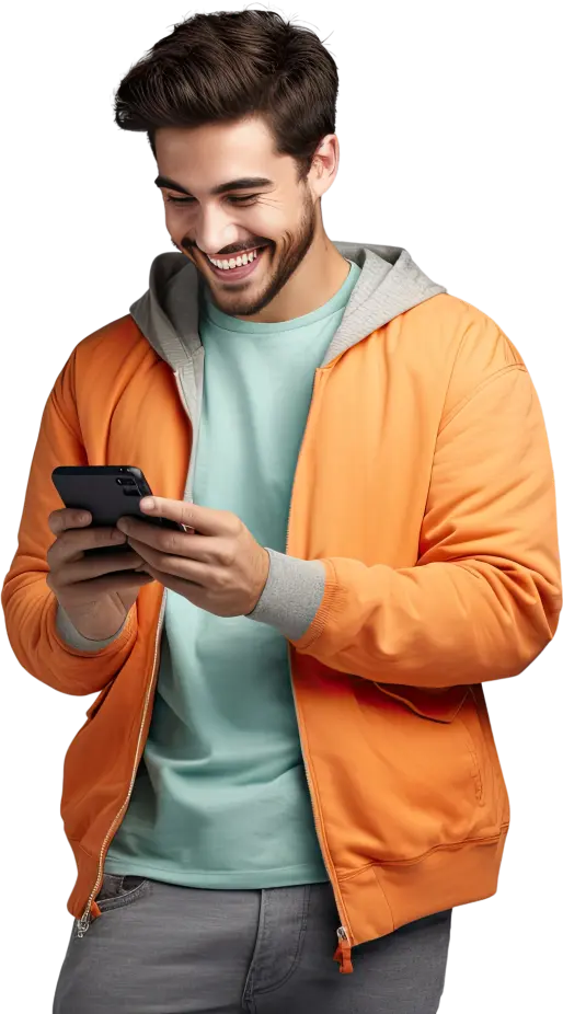 Professional man using mobile device